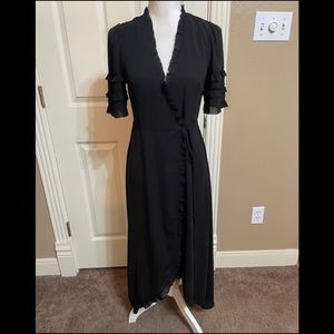 BLACK not pink maxi wrap dress from Dollskill (etophe studios brand) small. Nwot